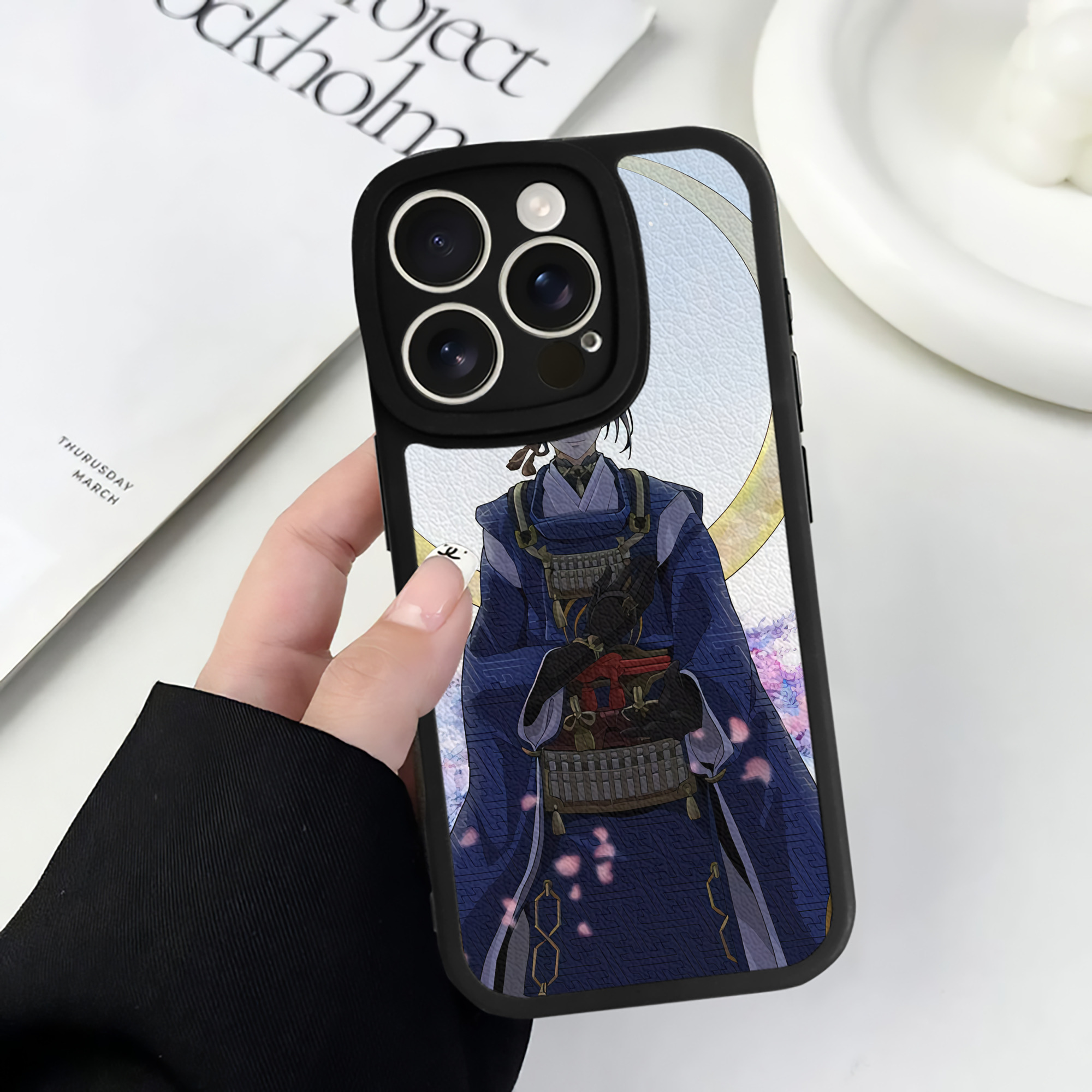 （画像用） 刀剣乱舞 Touken Ranbu 【iPhone 16シリーズ対応】シリコンスマホケース（レザー調） 材質：シリコン